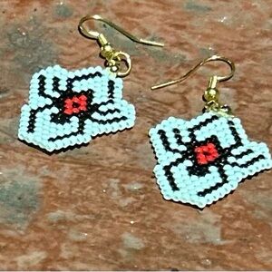 Handcrafted Beaded Spider Earrings